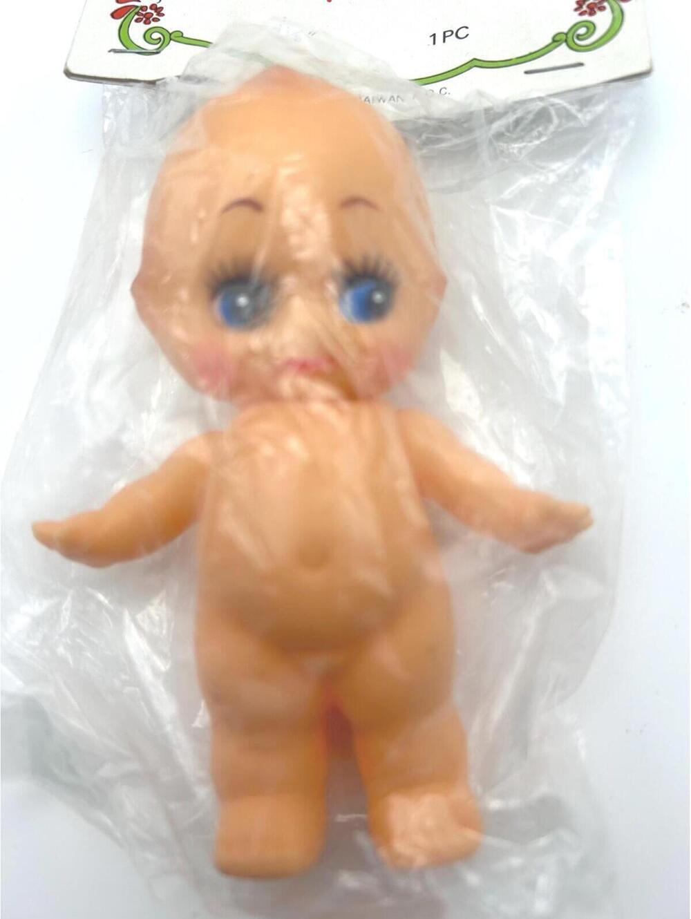 NIP Vintage Vinyl Kewpie Doll, Blue Eyes, Posable Arms